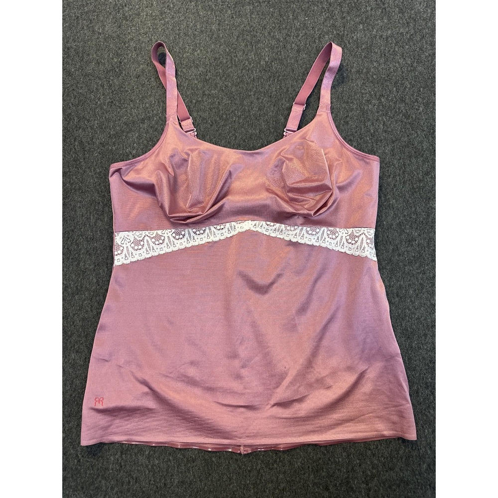 *Flawed Ruby Ribbon Lace Cami Size 46 Support Shapewear 3024 Sculpting Cami - Picture 13 of 13